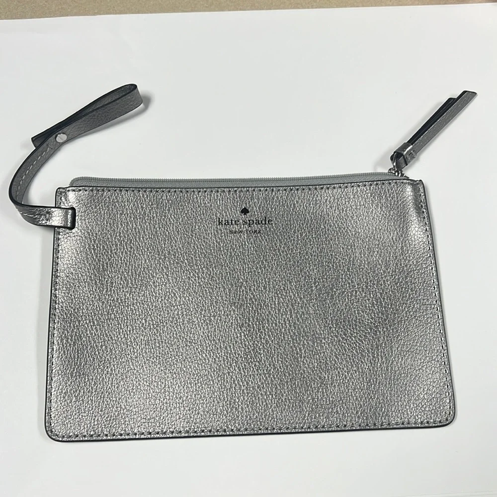 Kate Spade Metallic Leather Zip Pouch